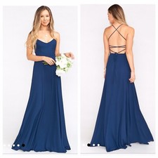 Show Me Your Mumu Godshaw Goddess Gown Rich Navy Crisp S Bridesmaid