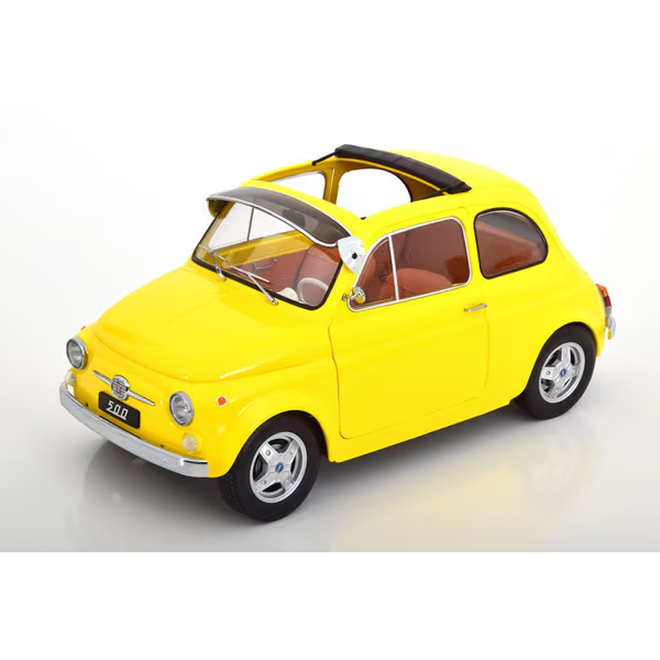 KK Scale KKDC120064 1/12 Fiat 500 F Custom 1968 Yellow [Die-cast