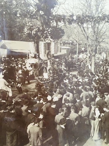 Photographie ancienne fete populaire 1906 tampon St Amand en Puisaye grès potier - Photo 5/9