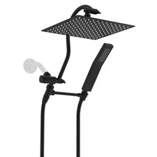 All Metal High Pressure Rainfall 10 Inch Shower Head/Handheld Showerhead Combo