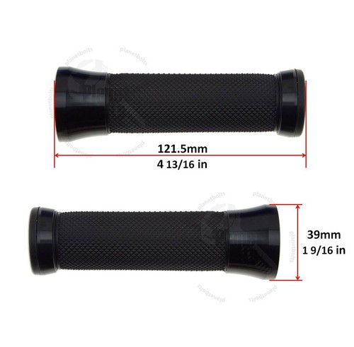 Handle Bar 22mm Left Right Black Universal CNC Apollo Hand Grip 7/8" Rubber - Picture 3 of 3