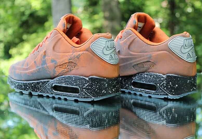 Nike Air Max 90 QS Mars Landing Women's Size 6 Orange Black Custom