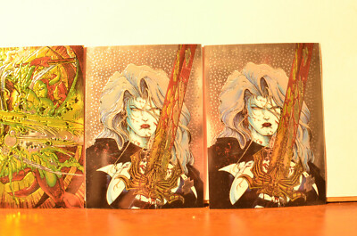 Lady Death Rare Chromium Base Cards 38 x2, 80, and 19 - Cover Lady Death  (1994)
