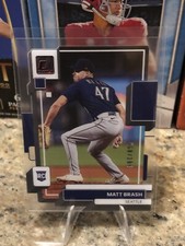 Misprint MATT BRASH 2022 Panini Clearly Donruss Red Rookie /100 RC Mariners #5