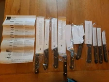 Ronco Executive Six Star Lot of 10 Stainless Steel Kitchen Knives (Partial Set)
