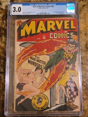 1947 Marvel Mystery Comics 80 CGC 3.0. 1st Captain America in
