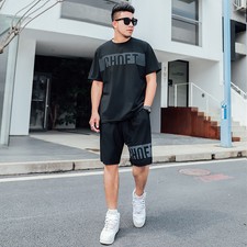 Summer Men's Fattening, Loose, Light And Breathable Ice Silk Sleeve Sportswear