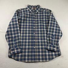 Ridgecut Shirt Mens XL Blue Plaid Flannel Button Up Tough Wear Long Sleeves NWT