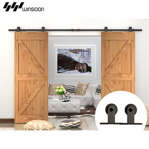 Winsoon 4 18ft Diy Sliding Barn Door Hardware Kit Closet Double