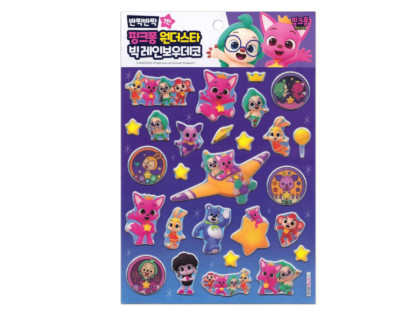 Pinkfong Wonderstar Big Rainbow Deco Sticker Soft PVC Sticker 190*285mm