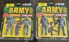 Lot of 2 JARU 2016 Army Command Strike Team 2 Pack 3 1/2" Figures & Weapons NEW