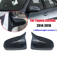 For Toyota Corolla Camry 2014-2018 Door Side Wing Mirror Cover Cap ABS Carbon