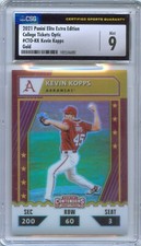 2021 Elite EE College Tickets Gold 9/10 KEVIN KOPPS Arkansas Razorbacks CSG 9