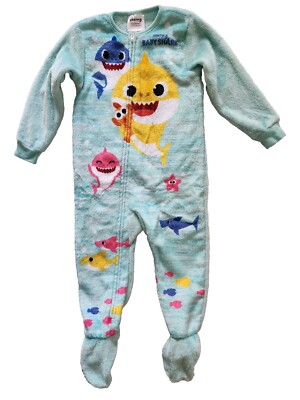 Baby Shark Pajamas One Piece Blanket Sleeper Size 2T Boy Girl