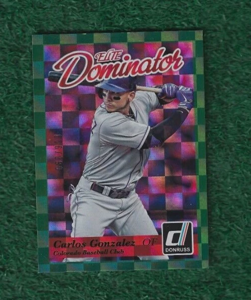 CARLOS GONZALEZ - 068/999 - 2014 DONRUSS - ELITE DOMINATOR TARJETA INSERTADA # 18 MLB Foto 2 de 3