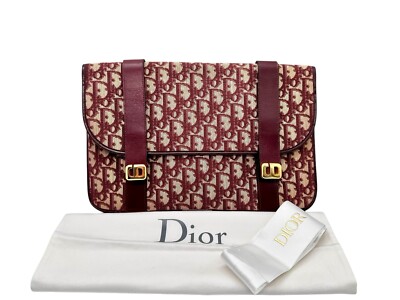 Christian Dior Handtasche Clutch Diorissimo Weinrot Burgundy Vintage Tasche Büro
