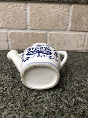 Regadera decorativa vintage de cerámica - diseño azul y blanco - Imagen 6 de 8