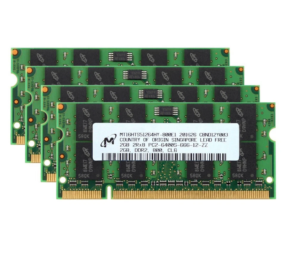 8GB 4x 2GB PC2-6400S DDR2 800MHz Laptop Notebook Memory SODIMM RAM For Micron - Image 3 of 4