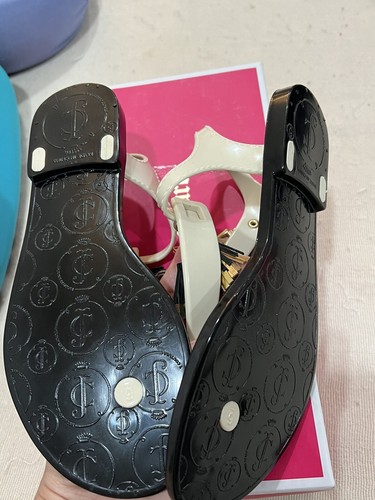 Juicy Couture - WISP - Nude Silicone Flip Flop Tassel Sandals sz 6 NEW - Picture 5 of 5