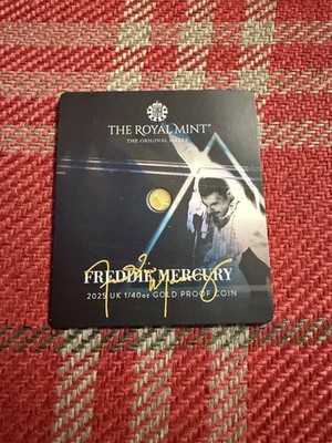 Freddie Mercury 2025 UK 1/40oz Gold Proof Coin Limited Edition