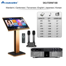 22" Touch Screen MIC Karaoke Player Bluetooth FX18 Digital Effects 
