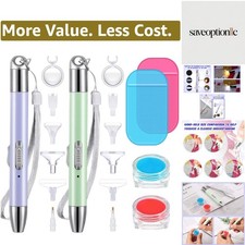 2 Pcs Diamond Painting Art Drill Pen with Light Diamond Painting Accessories ...