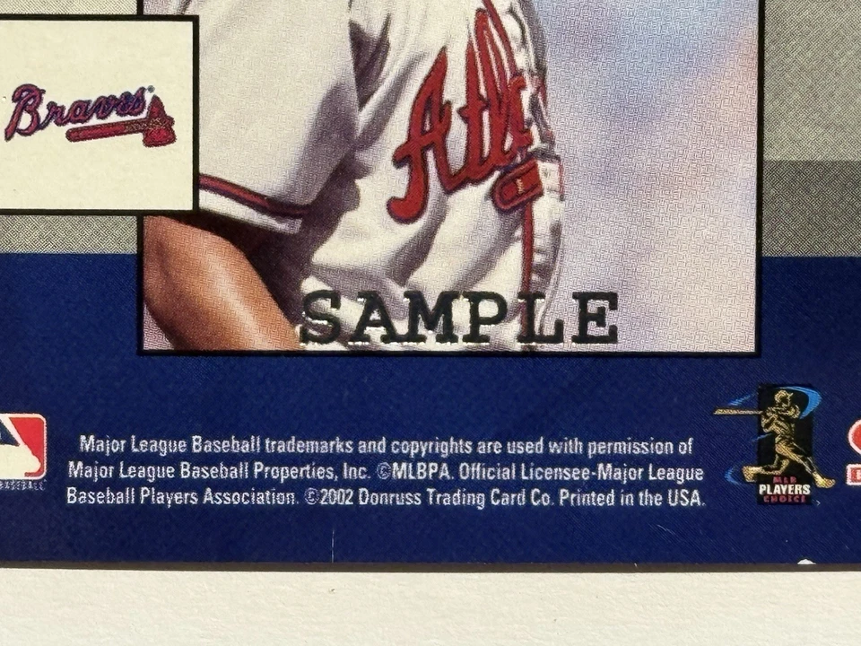 2002 DONRUSS ELITE SAMPLES #56 - ANDRUW JONES  - Image 3 of 3