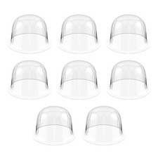 8Pcs Plastic Hat Stands for Caps, Dome Shape Hat Display Holders, White Pvc C...