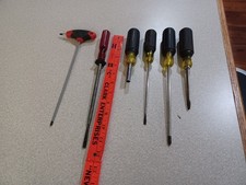 Lot of 6 Klein Tools - Screwdrivers & Nut driver and more  USA good condition.