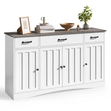 Sideboard Buffet Cabinet with Storage, Modern Kitchen Sideboard and Coffee Ba...