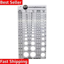 Screw Thread Gauge  Metric and SAE  Recommends Drill Bit  Tap Size