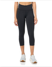 Reebok Women's Lux High-Rise Capri Leggings-Black,Small-New With Tags