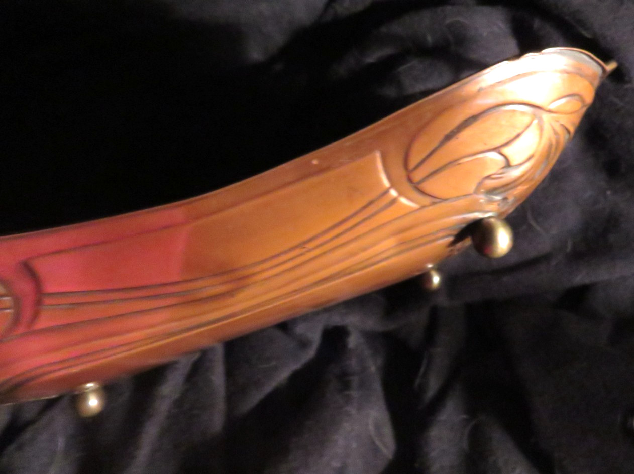 Carl Deffner Arts & Crafts Copper Brass Tray Art Nouveau Influence Signed