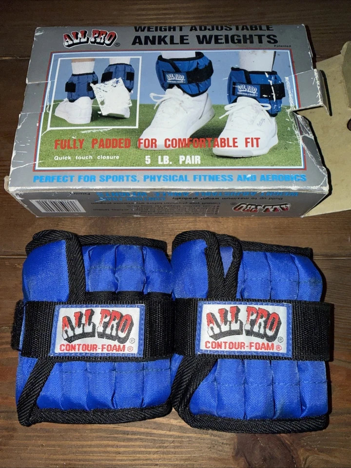 Pesas de tobillo All Pro, peso ajustable hasta 5 libras para el par (2,5 libras cada una) Foto 3 de 3