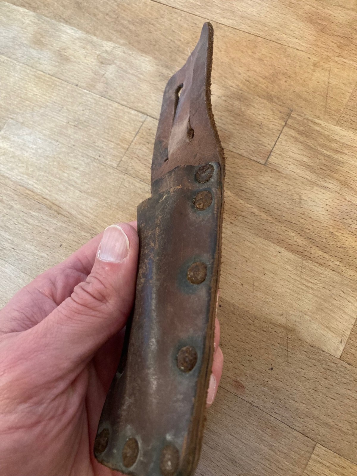 Vintage Leather Tool Sheath Fixed Blade Pouch scissors Ranch Farm Belt Case 7x2