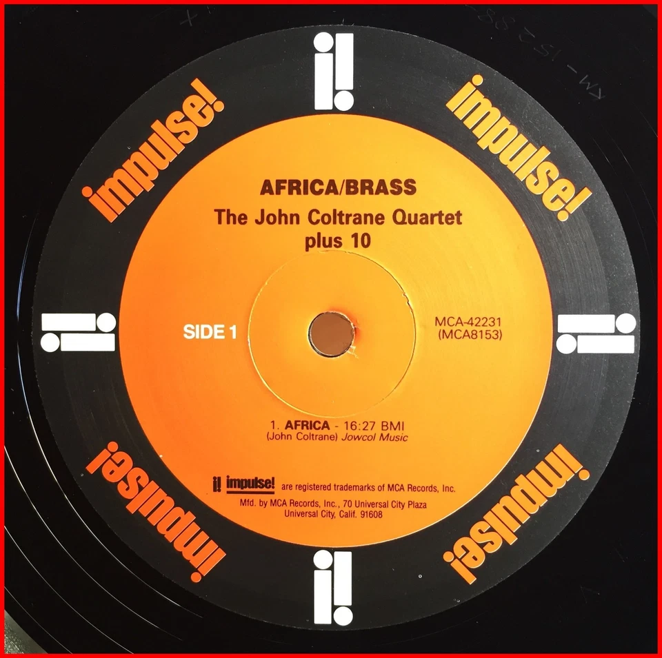 JAZZ LP John Coltrane Quartet-africa/brass IMPULSE - RARE PROMO + INSERT - MINT! - Image 2 of 2