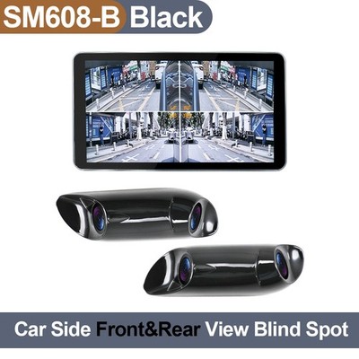 Seitenansicht Assist Rundumsicht System Dashcam Kotflügel Doppelobjektiv Schwarz