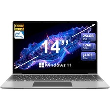 Jumper 14" Laptop, Intel J4105, 12GB RAM, 256GB SSD, Win11, Microsoft 365 Free