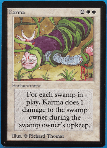 Karma Beta NM White Uncommon MAGIC THE GATHERING MTG CARD (ID# 498968) ABUGames