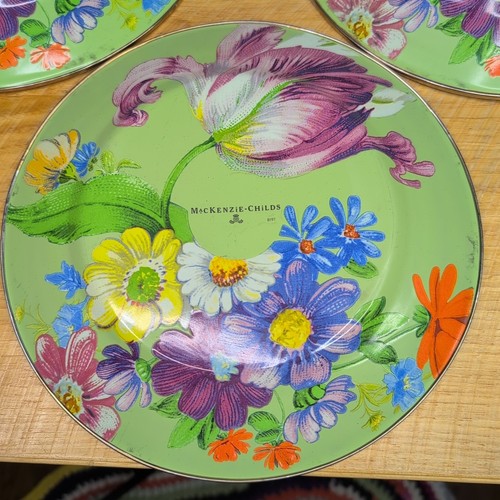 Plato de cena verde MacKenzie Childs Flower Market 10" retirado leer descripción - Imagen 17 de 23
