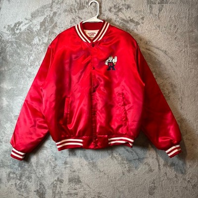 Vintage Nebraska Cornhuskers Locker Line Red Jacket Men's Size Large 1991 Herbie