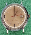 lot C2097 mens Works 1970 Timex Red Hand Self Wind Auto Vintage Working Watch