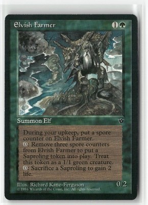 Elvish Farmer Rare Fallen Empires Magic: The Gathering Lightly Played