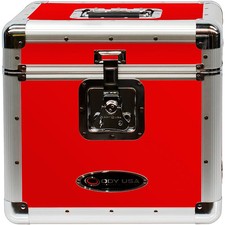Odyssey KLP2RED Stackable 12" LP Vinyl Record Case, Red