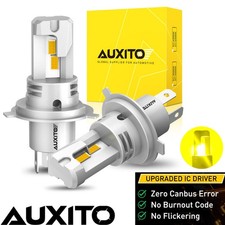 Auxito Combo 24681020 H4 9003 Led Headlight Kit Golden Yellow Bulbs