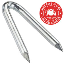 Fencing Staples Heavy-Duty | Hot-Dip Galvanised U-Nails for Wood Posts | Secure