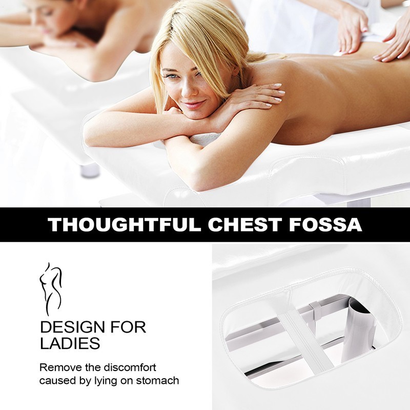 Massage Table Massage Bed Spa Bed 73" Long Facial Bed Salon Beauty w/ Headrest