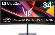 LG - UltraGear 34" WQHD 240Hz 1ms FreeSync Premium Gaming Monitor with Displa...