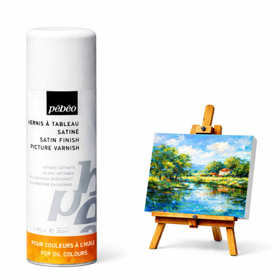Satinlack   Satin Varnish 200 ml Pebeo Spray für Ölfarben