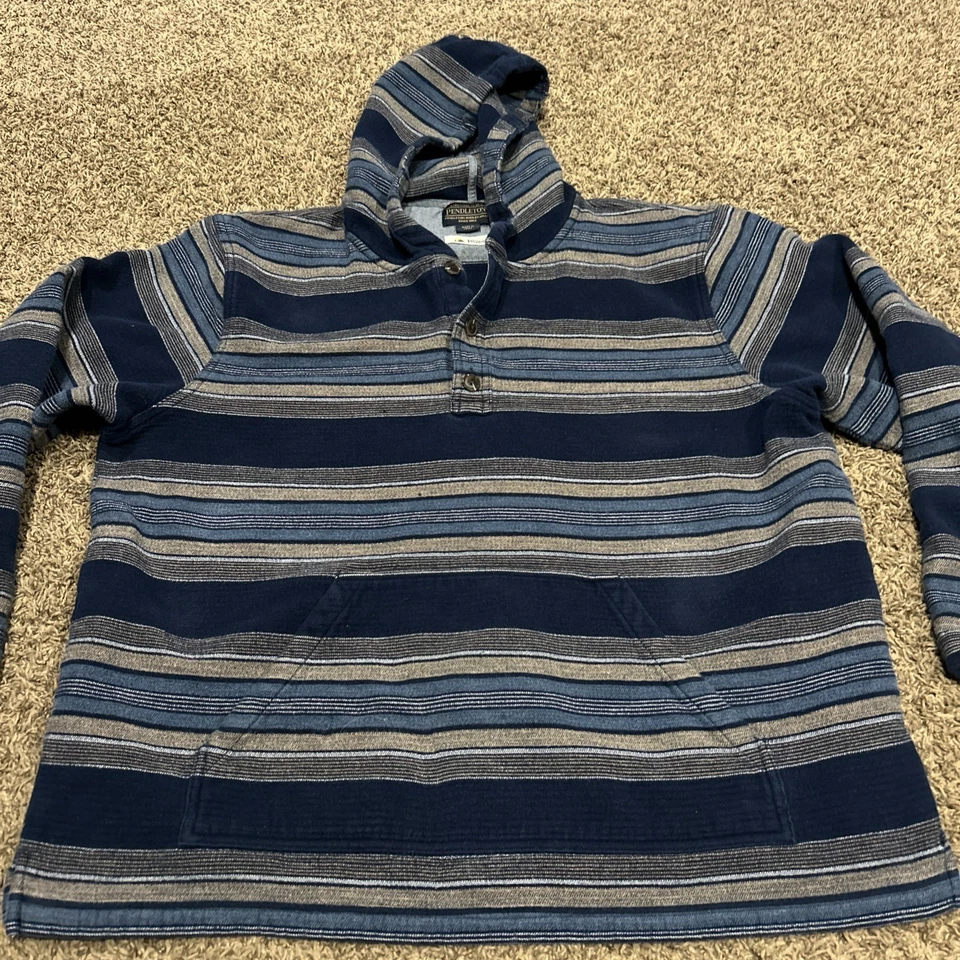Pendleton Hoodie Mens Surf Baja Southwestern Striped Pullover Beach XL A3 - Image 2 of 4